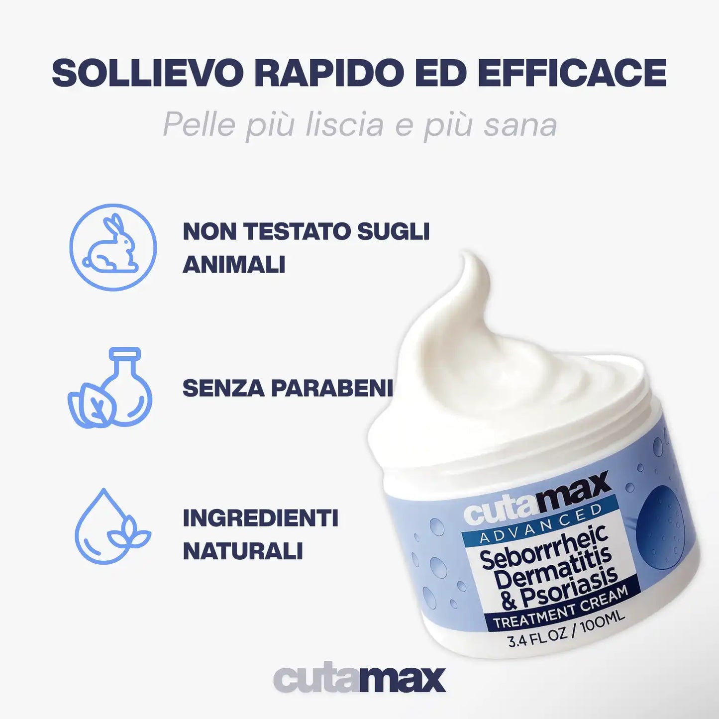 Cutamax™ ⎜ Crema lenitiva barba & cuoio capelluto